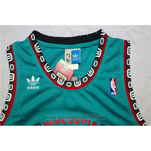 Camiseta Vancouver Grizzlies Mike Bibby #10 Historic Retro Verde